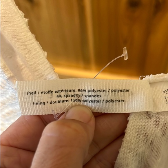 Aeropostale White Textured Midi Dress with a V-Back - Picture 3 of 10